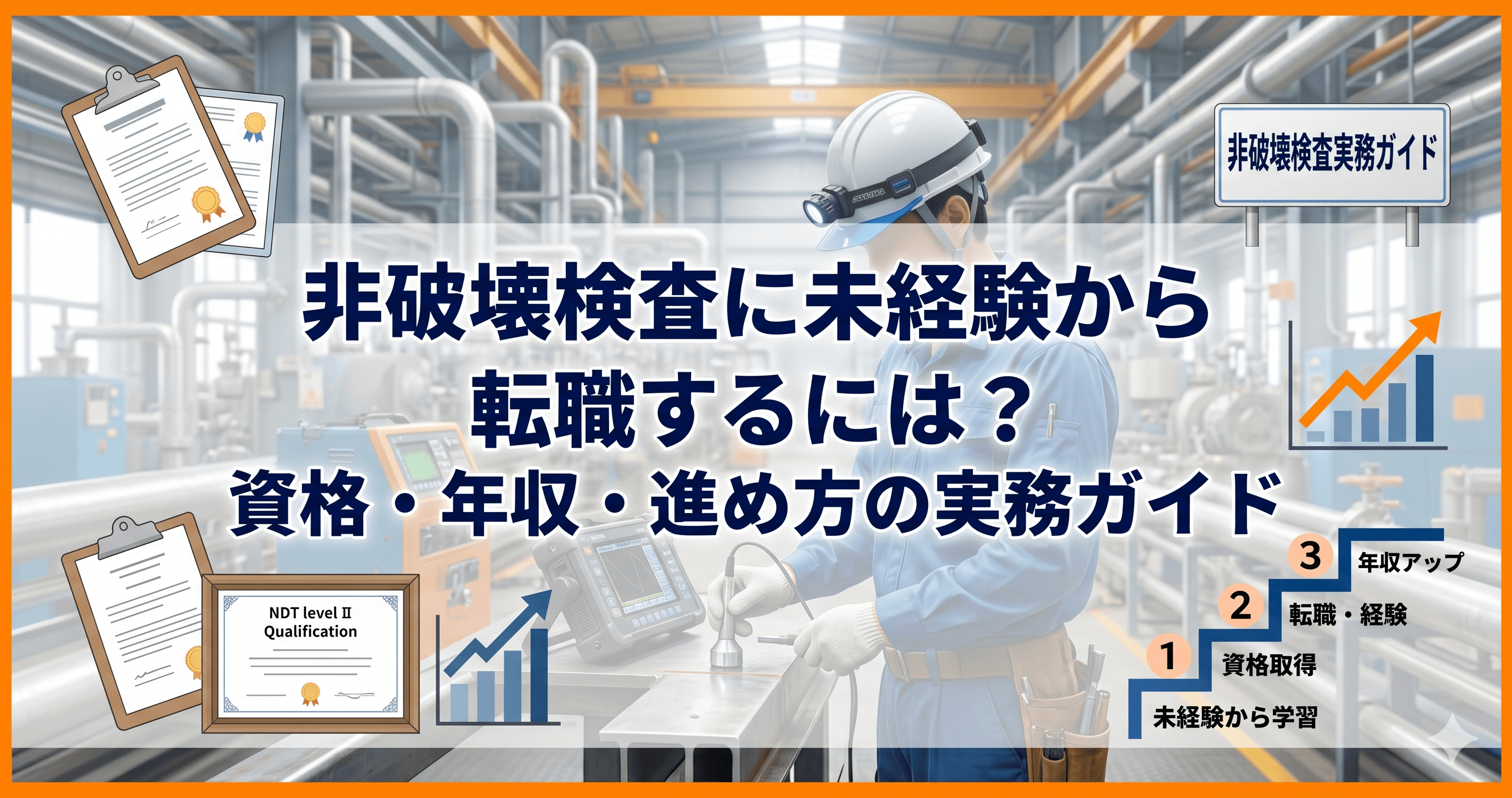 非破壊検査に未経験から転職するには?資格・年収・進め方の実務ガイド